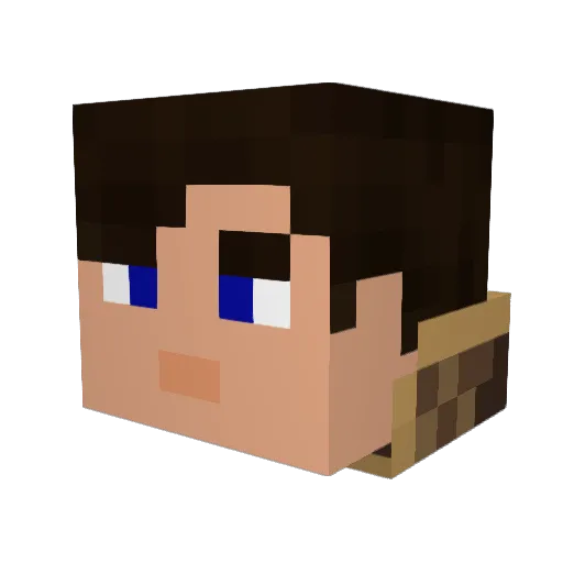JokingGoggles Minecraft avatar head, 3D render