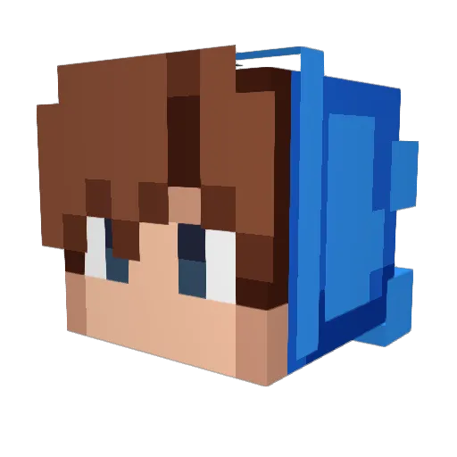 Jokinggggggggggg Minecraft avatar head, 3D render