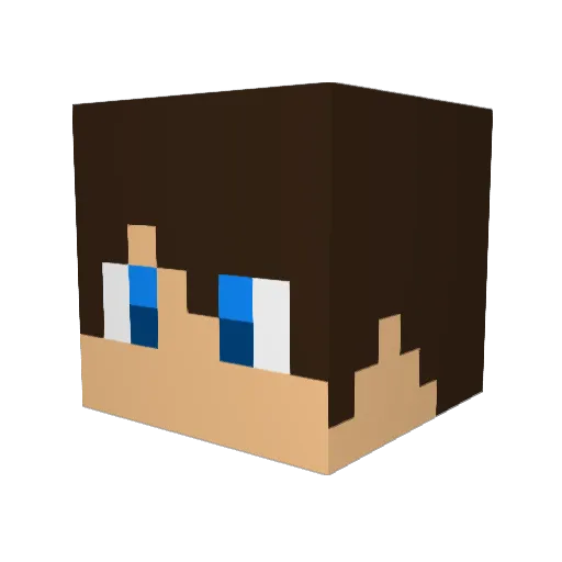 Jokke_ Minecraft avatar head, 3D render