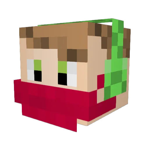 Jokkestin Minecraft avatar head, 3D render