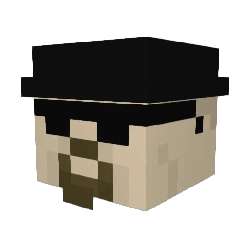 JokkinHell Minecraft avatar head, 3D render