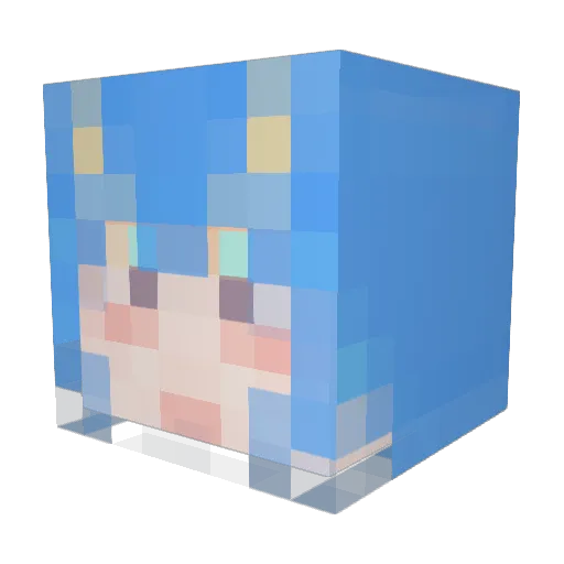 Jokkt_Neko Minecraft avatar head, 3D render