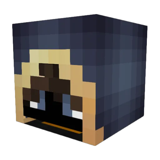 JokkyJok Minecraft avatar head, 3D render
