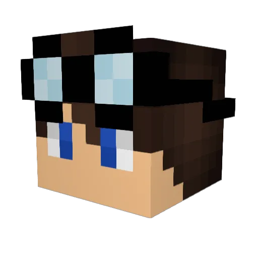 Joknoow Minecraft avatar head, 3D render