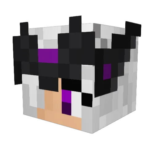 Jokona Minecraft avatar head, 3D render