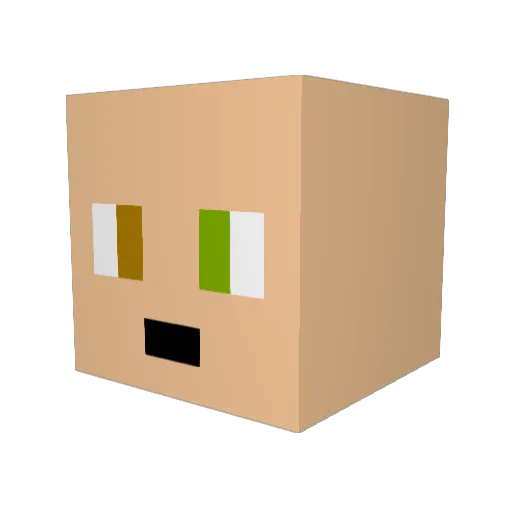 Jokonet Minecraft avatar head, 3D render