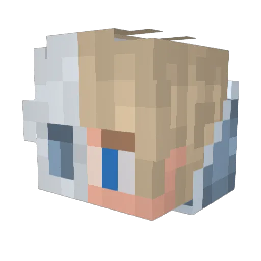Jokoshii Minecraft avatar head, 3D render