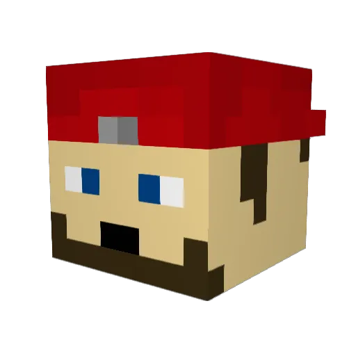 Joldevynn Minecraft avatar head, 3D render