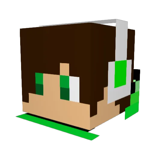 Jole321 Minecraft avatar head, 3D render