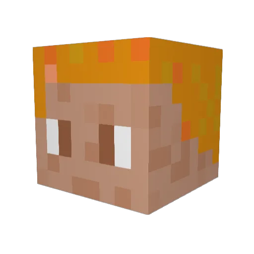 Joli04 Minecraft avatar head, 3D render