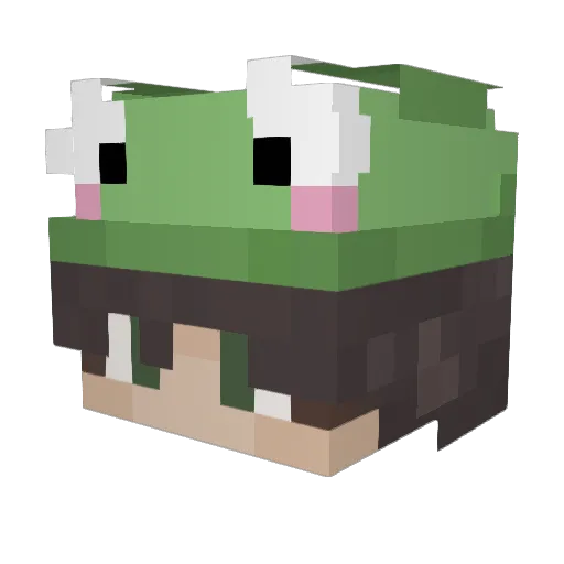 Joliana Minecraft avatar head, 3D render