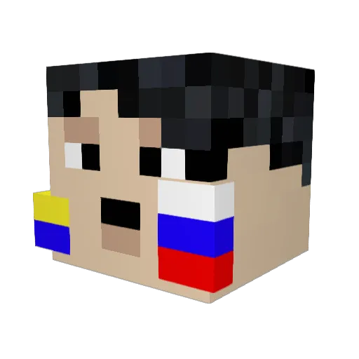 Jolianse Minecraft avatar head, 3D render