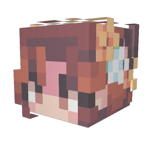 Jolinde_ Minecraft avatar head, 3D render