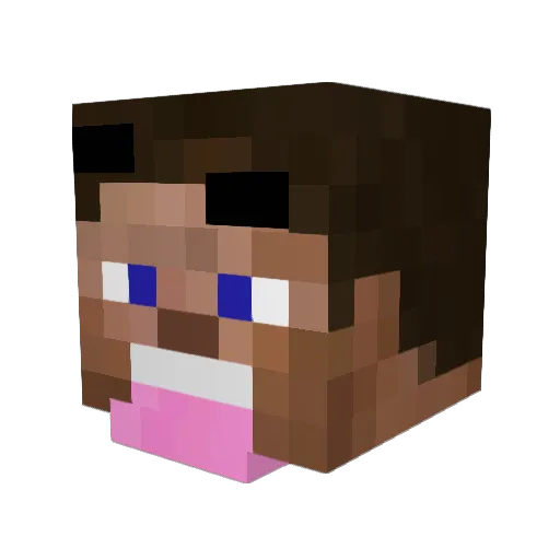 Jolly33d Minecraft avatar head, 3D render