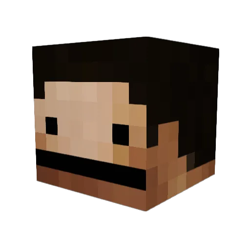 JollyJihad Minecraft avatar head, 3D render