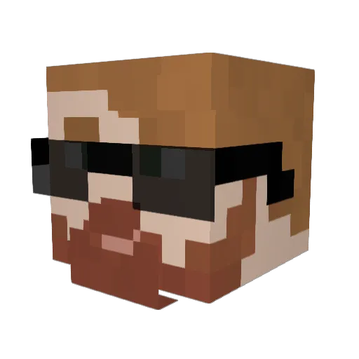 JollyJulius Minecraft avatar head, 3D render