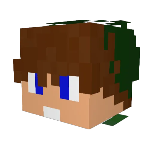 JollyLeprachaun Minecraft avatar head, 3D render