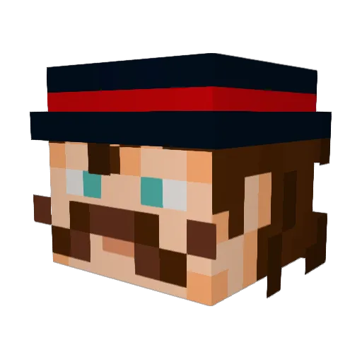 JollyRoger82 Minecraft avatar head, 3D render