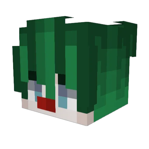 JollySpider Minecraft avatar head, 3D render