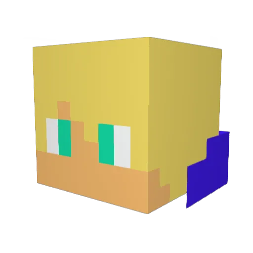 Jolly_Up Minecraft avatar head, 3D render