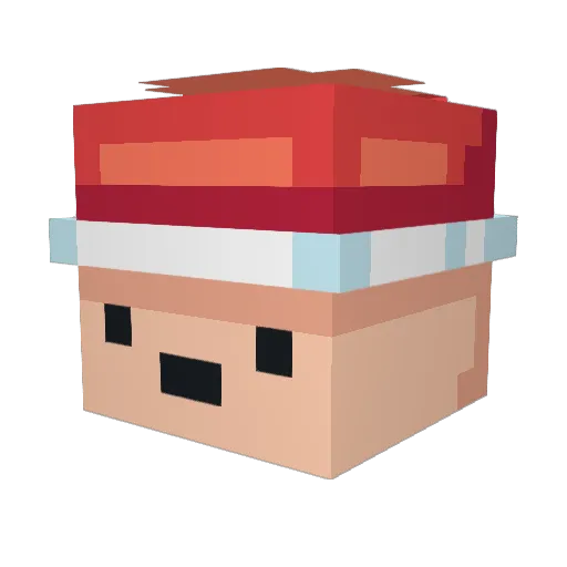 JollyajaX Minecraft avatar head, 3D render