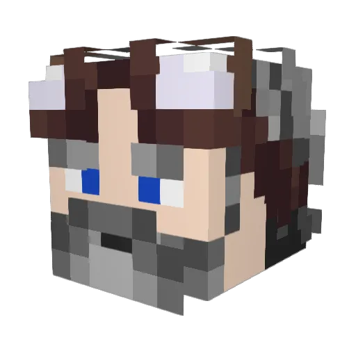 Jollyollyman Minecraft avatar head, 3D render