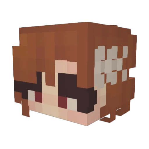 Jollypixy Minecraft avatar head, 3D render