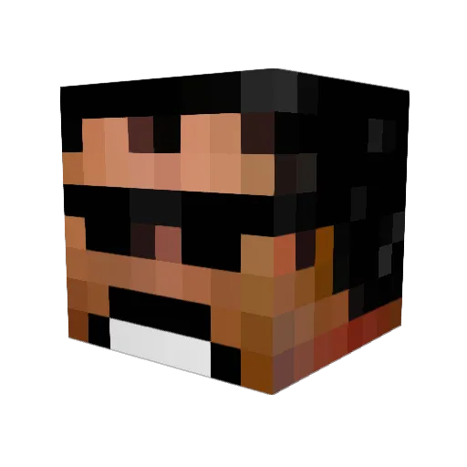 Jolodolo Minecraft avatar head, 3D render