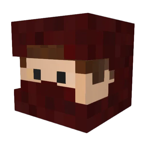 Jolohh Minecraft avatar head, 3D render