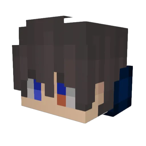 Jolomi1 Minecraft avatar head, 3D render