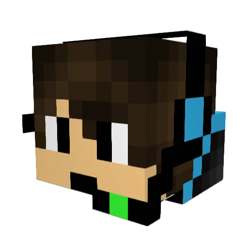 Joloswaggs Minecraft avatar head, 3D render
