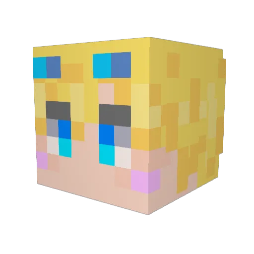 Joltikplayer Minecraft avatar head, 3D render