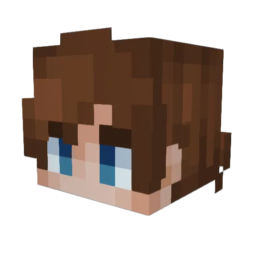 Joltux Minecraft avatar head, 3D render