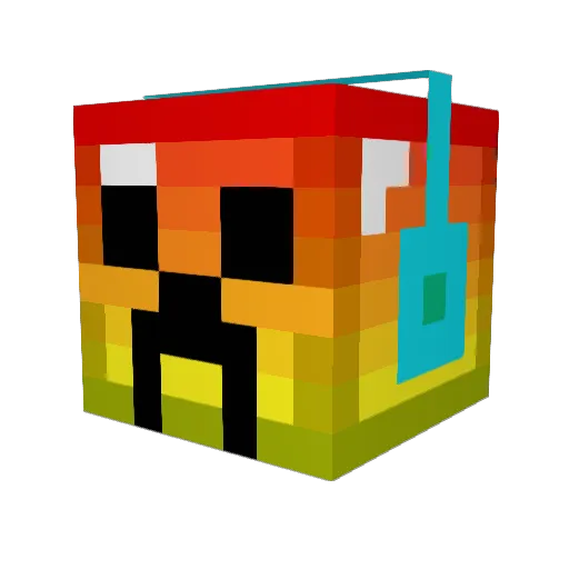 Jolua Minecraft avatar head, 3D render