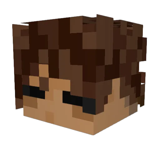Joluchtel Minecraft avatar head, 3D render