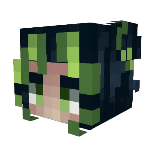 Jolyne Minecraft avatar head, 3D render