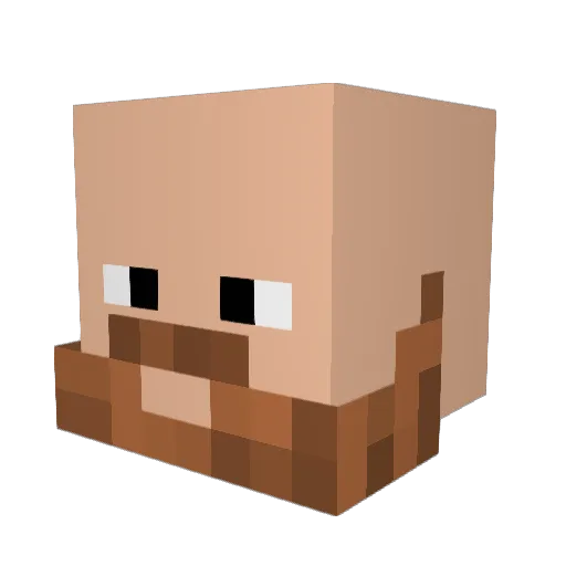 Jomalik Minecraft avatar head, 3D render