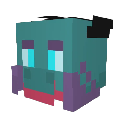 Jomankie Minecraft avatar head, 3D render