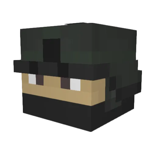 Jomarin432 Minecraft avatar head, 3D render