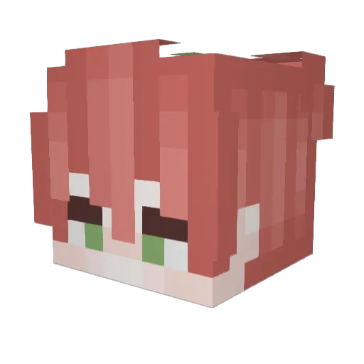 Jomberry Minecraft avatar head, 3D render