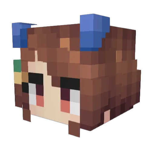 Jombsh Minecraft avatar head, 3D render