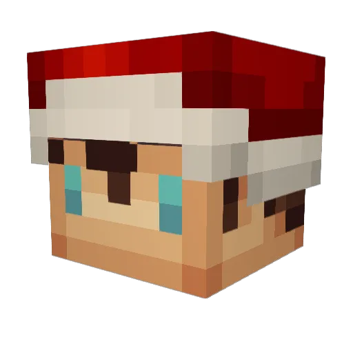 Jomeil Minecraft avatar head, 3D render