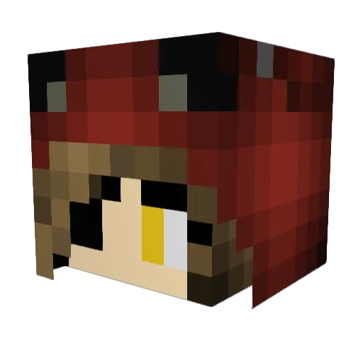 Jomer87 Minecraft avatar head, 3D render