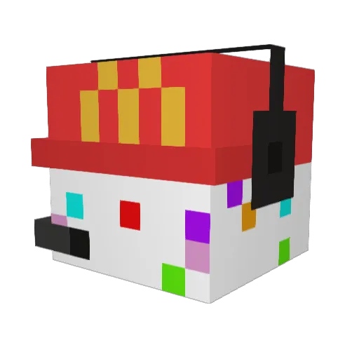 Jomic Minecraft avatar head, 3D render