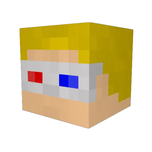 Jompedro Minecraft avatar head, 3D render