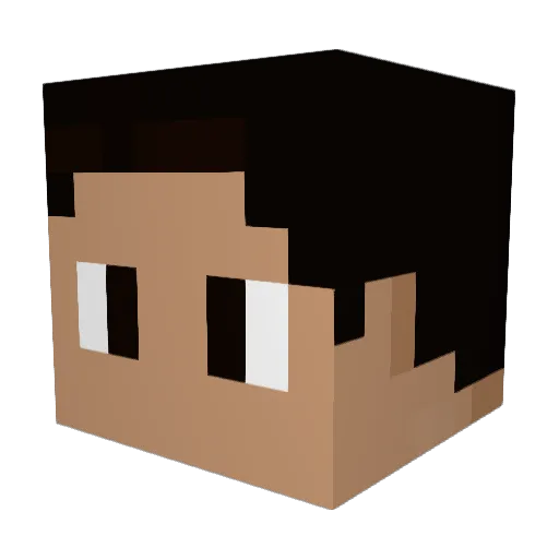 JonBoz3 Minecraft avatar head, 3D render