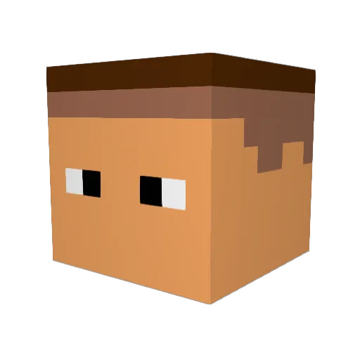JonCemen Minecraft avatar head, 3D render