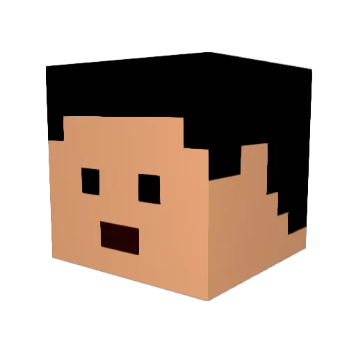 JonJonKing Minecraft avatar head, 3D render