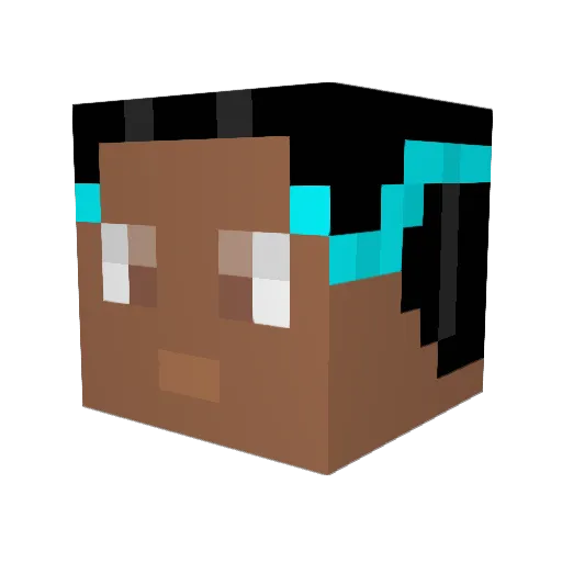 JonSNox Minecraft avatar head, 3D render