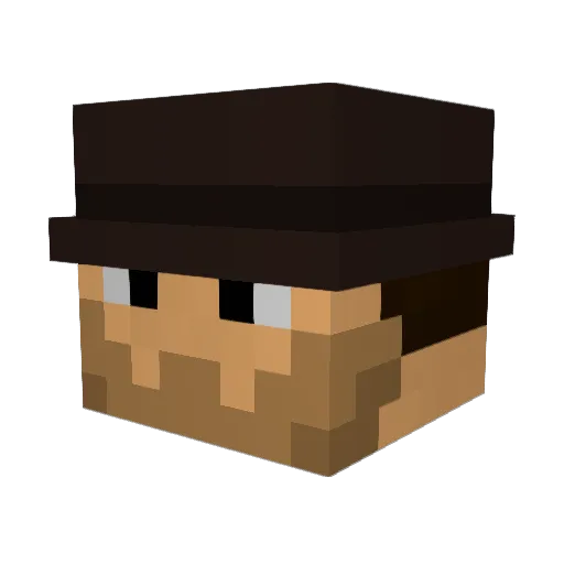 JonSadler Minecraft avatar head, 3D render